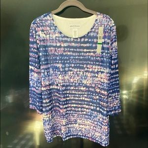 Alfred Dunner Top Size Large Pet/Smoke Free